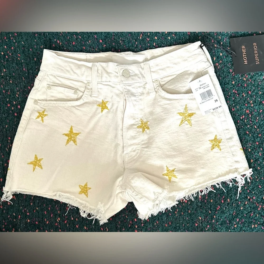 MOTHER Tomcat Kick Fray Shorts Shoot For The Stars 26 NWT Rare SOLD OUT - Picture 5 of 14